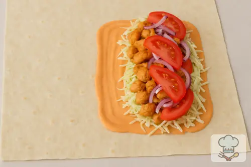 Фото 6-го шага: Домашняя шаурма с курицей и овощами