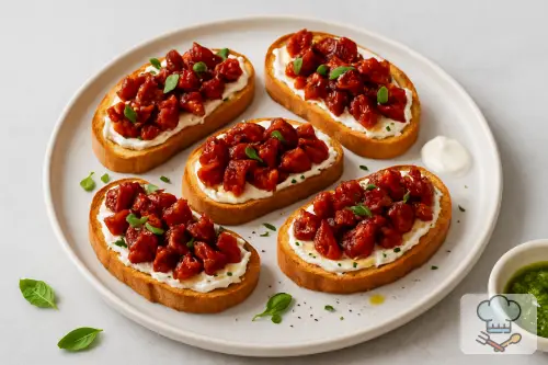 Фото 6-го шага: Брускетта с вялеными помидорами
