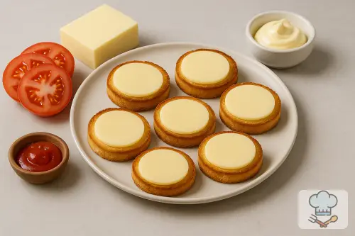 Фото 5-го шага: Канапе с колбасой и сыром