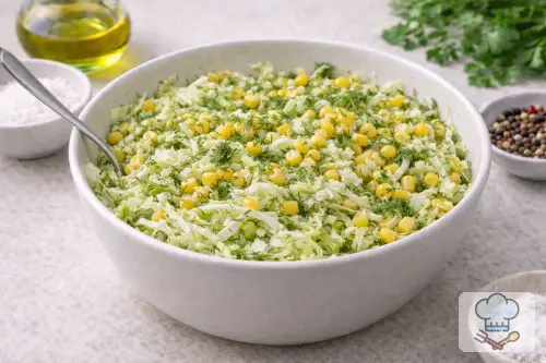 Фото 4-го шага: Салат с пекинской капустой и кукурузой