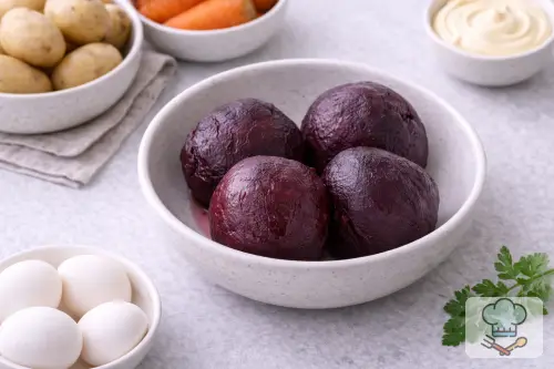 Фото 2-го шага: Селёдка под шубой классическая