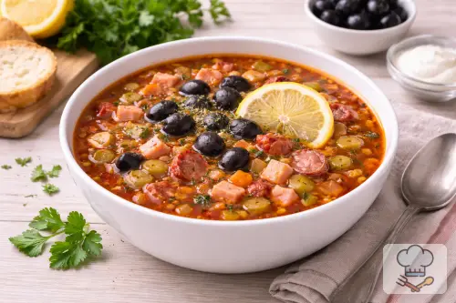 Фото 8-го шага: Солянка сборная с колбасой