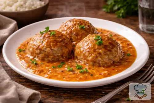 Фото 8-го шага: Тефтели с подливкой на сковородке