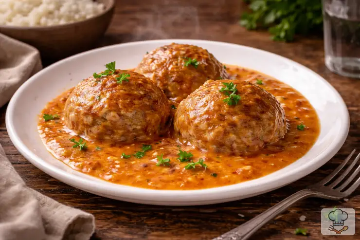 Тефтели с подливкой на сковородке