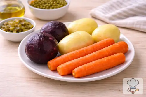 Фото 2-го шага: Винегрет классический с горошком